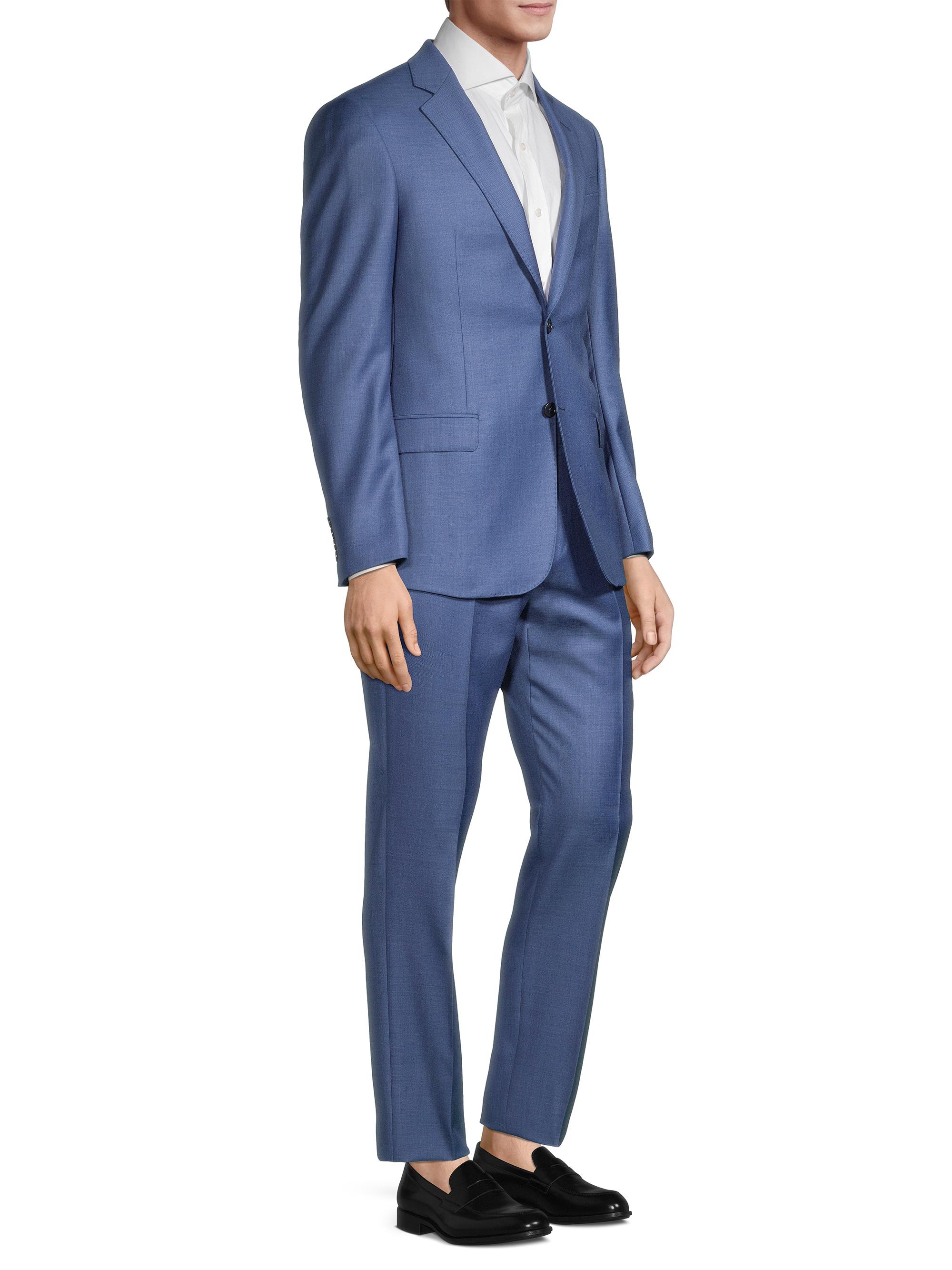 Emporio Armani Solid Virgin Wool Suit | Saks Fifth Avenue