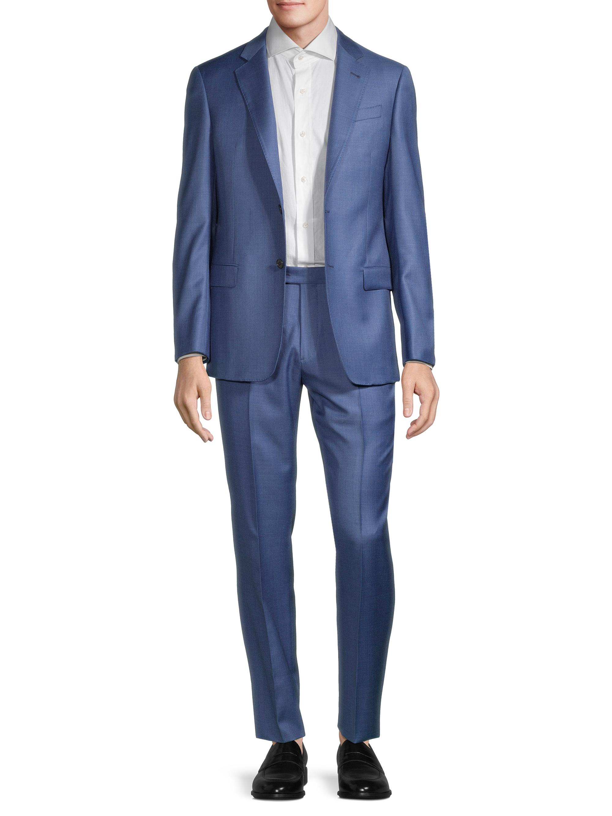 Emporio Armani Solid Virgin Wool Suit | Saks Fifth Avenue