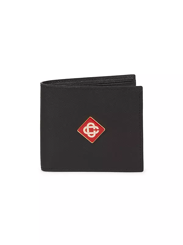 Embossed Monogram Logo Slim Bifold Wallet