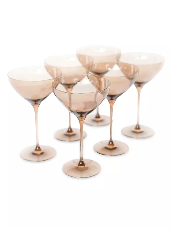 Estelle Hand-Blown Colored Martini Glasses (Set of 6) on Food52