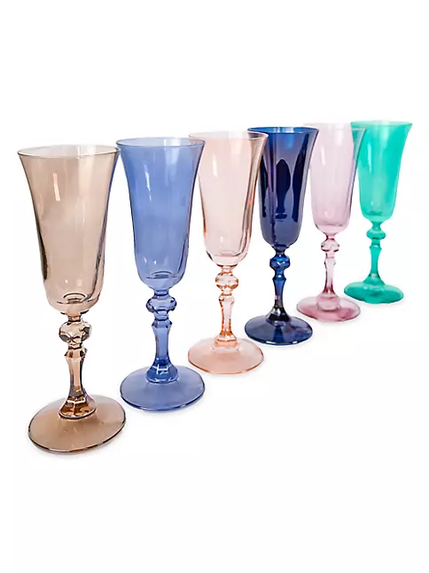 Estelle Colored Glass stemware set-of-six