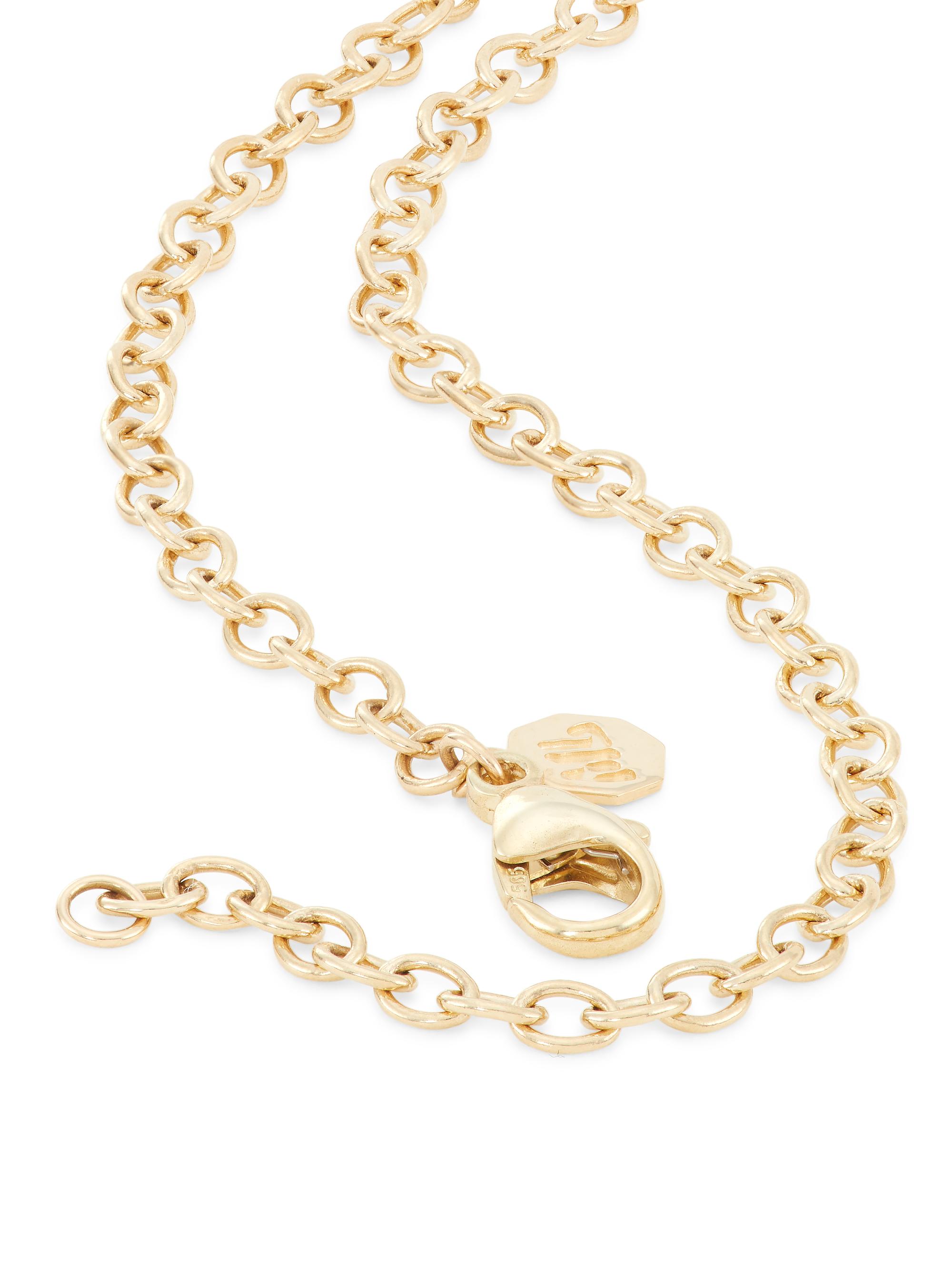 Marlo Laz Je Porte Bonheur 14K Yellow Gold & Alexandrite Necklace