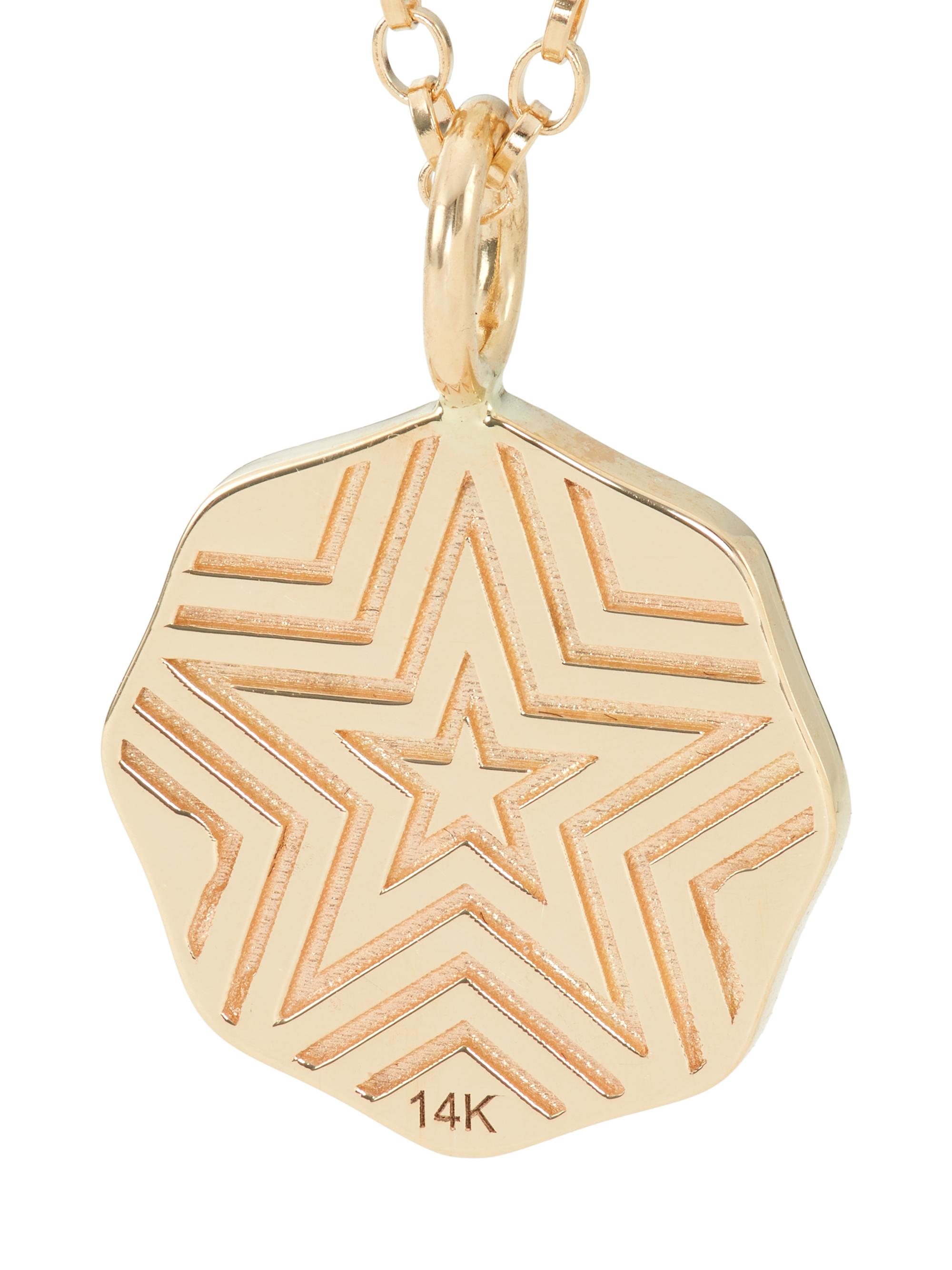 Marlo Laz Je Porte Bonheur 14K Yellow Gold, Pink Sapphire, & 0.15