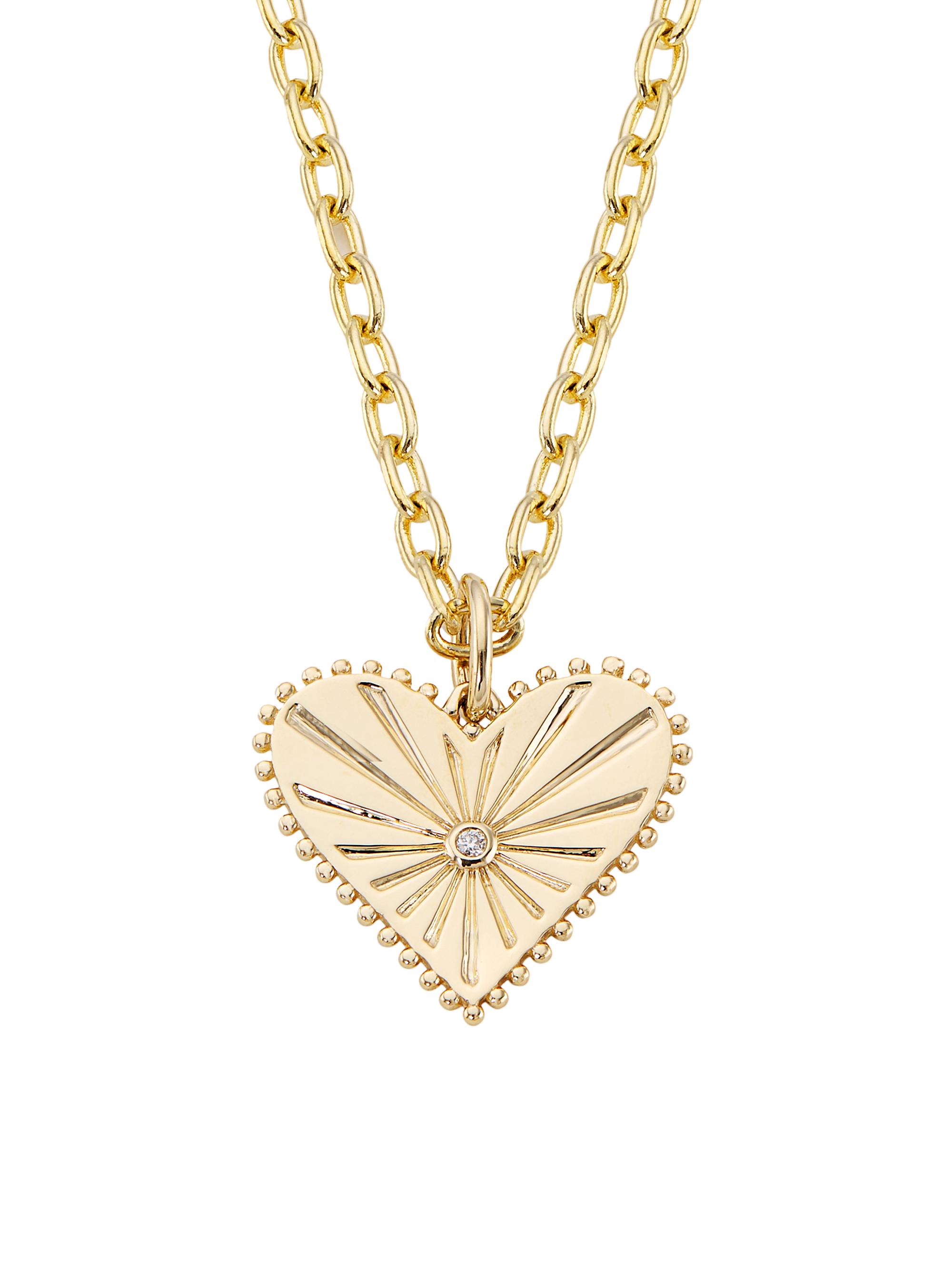 Marlo Laz Women's Agape 14K Gold & Diamond Pour Toujours Pendant Necklace - Yellow Gold