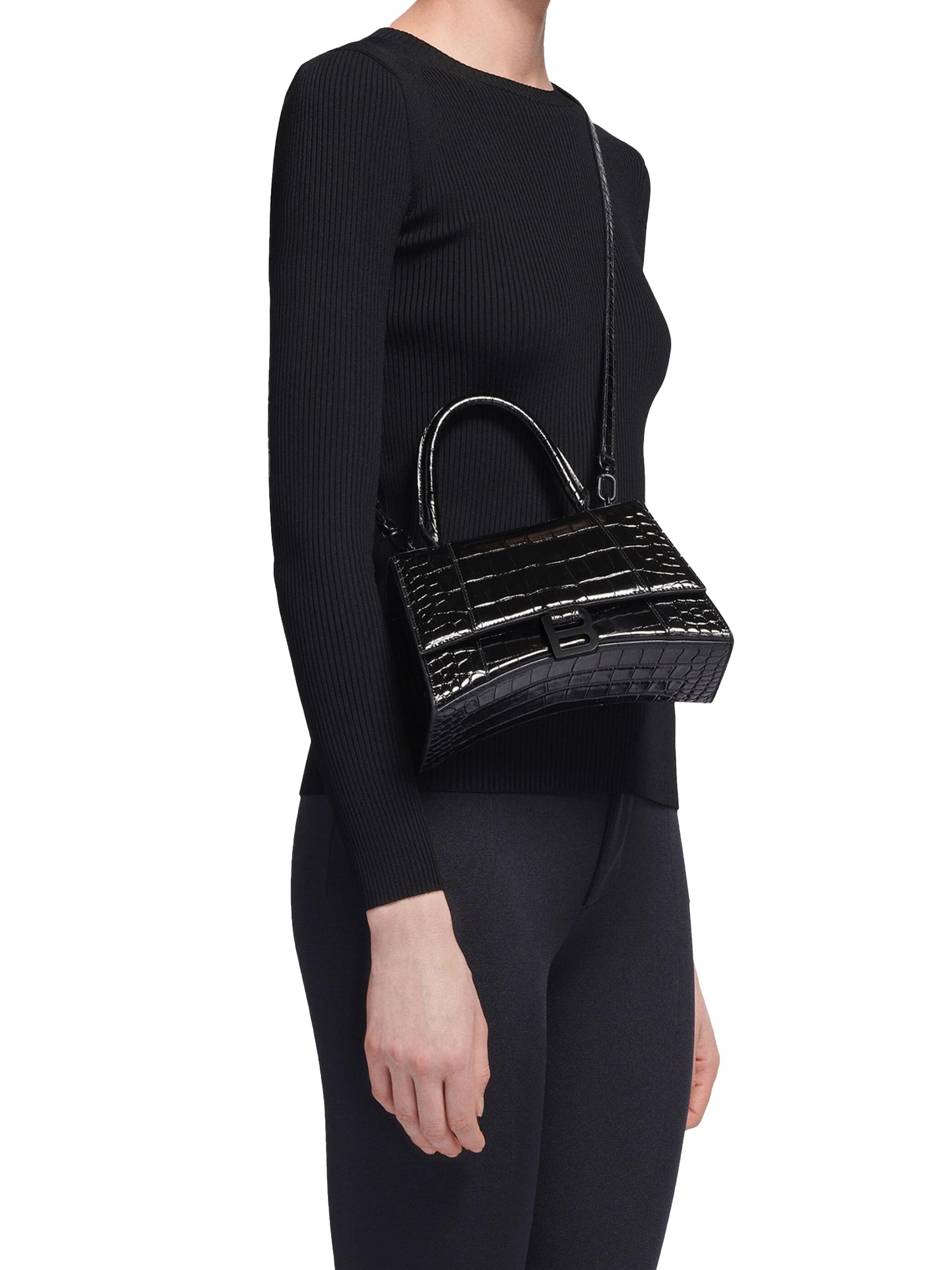 BALENCIAGA ブラック スモール Hourglass バッグ Women's Hourglass Handbag Small in Black | Balenciaga US