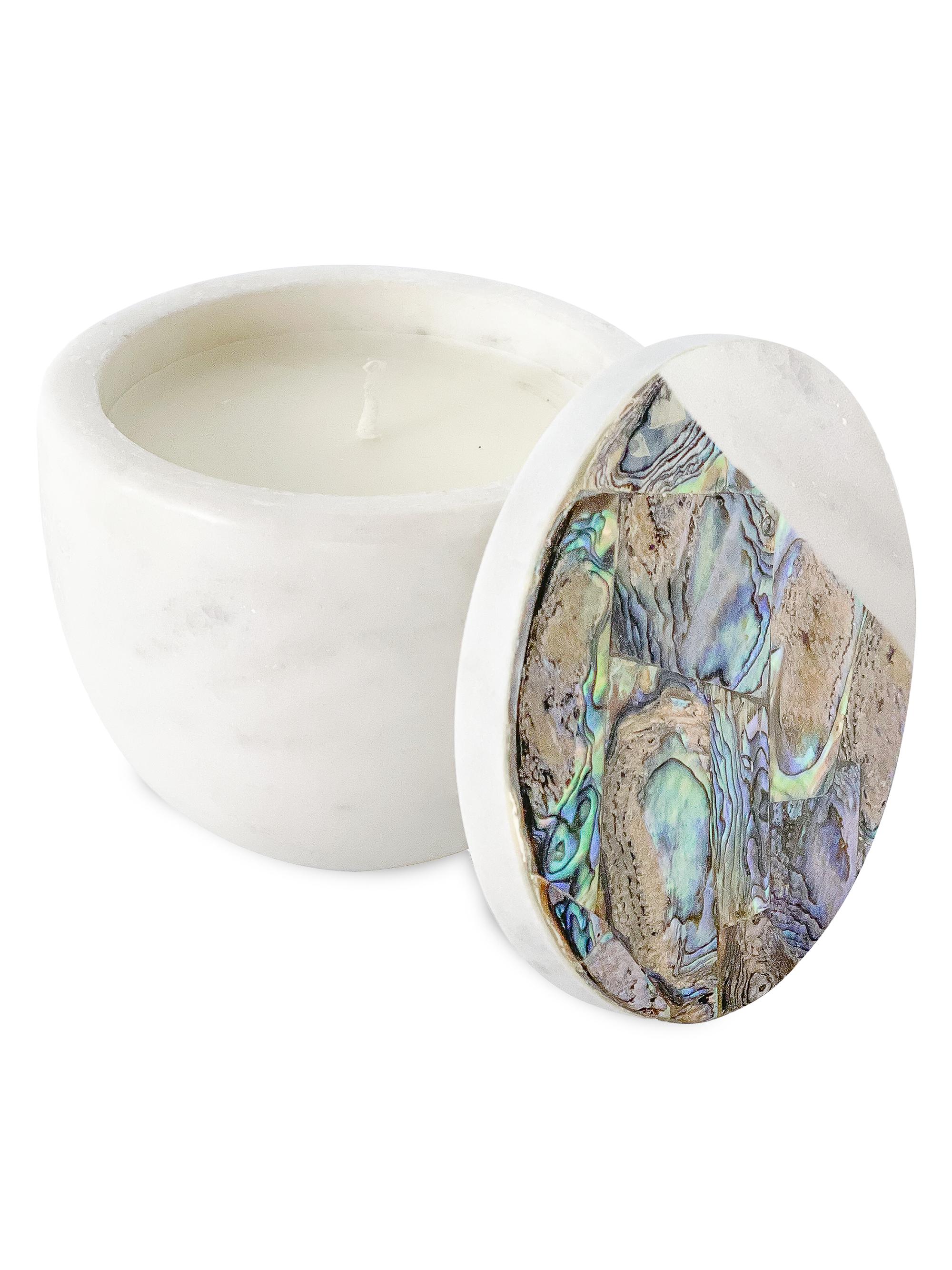 Anaya Mother-Of-Pearl Marble Eucalyptus Candle