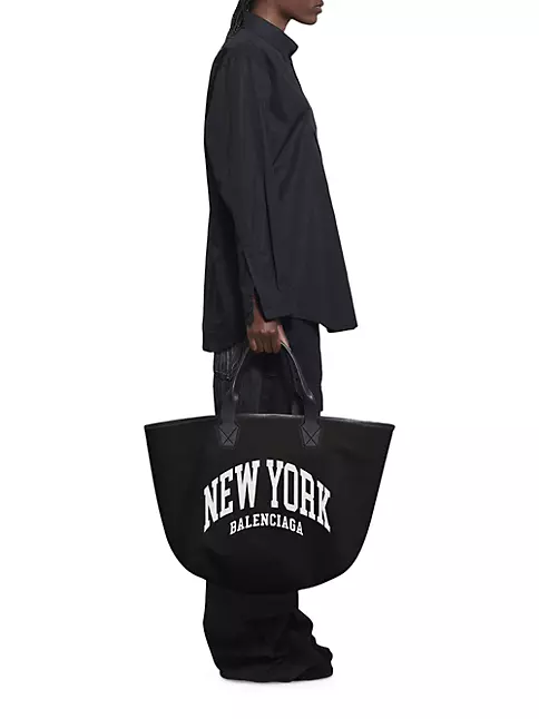 Balenciaga Black Cities New York Jumbo Large Tote Bag 46ba725s