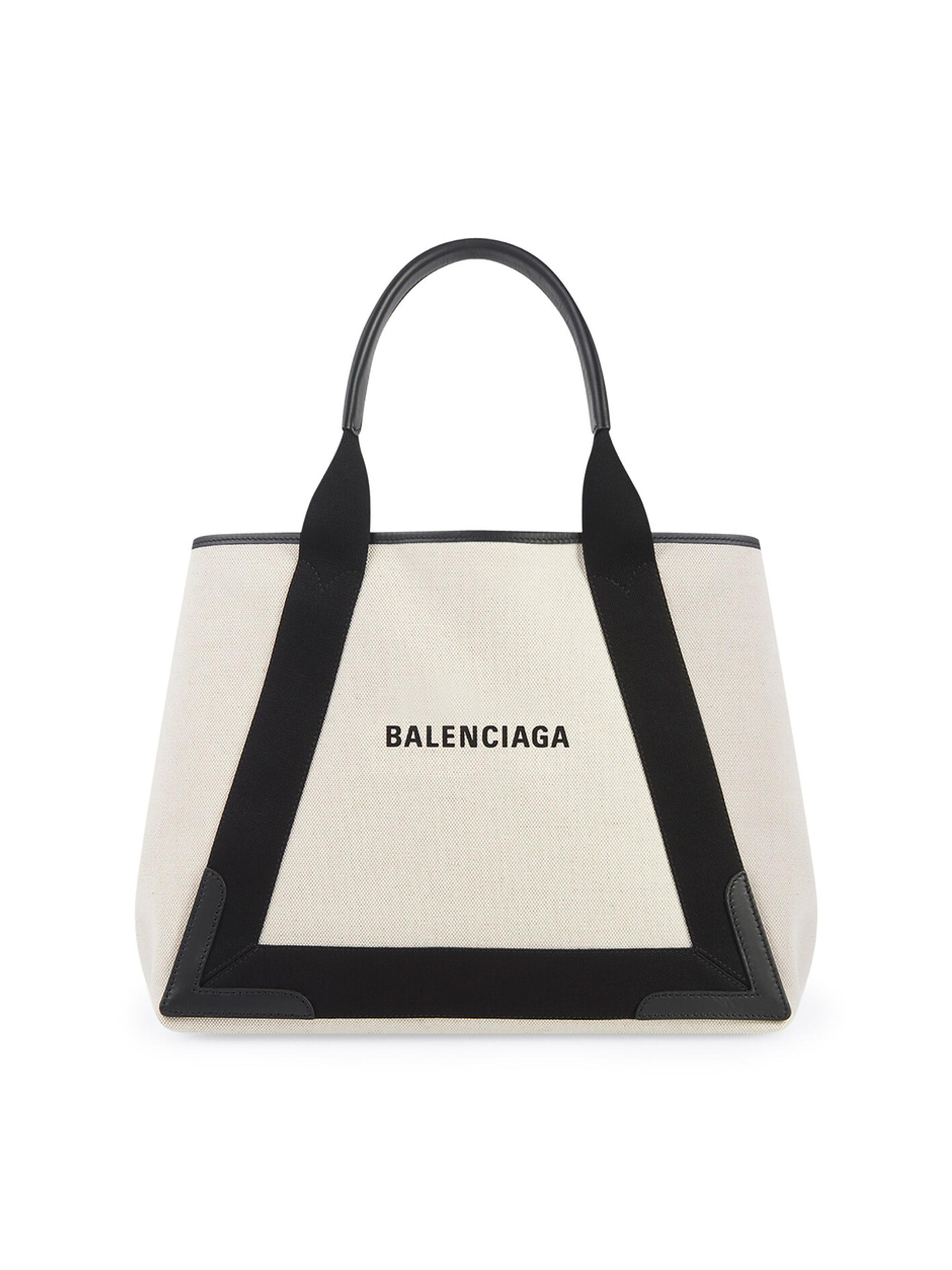 Balenciaga Women's Navy Medium Cabas - Natural Black