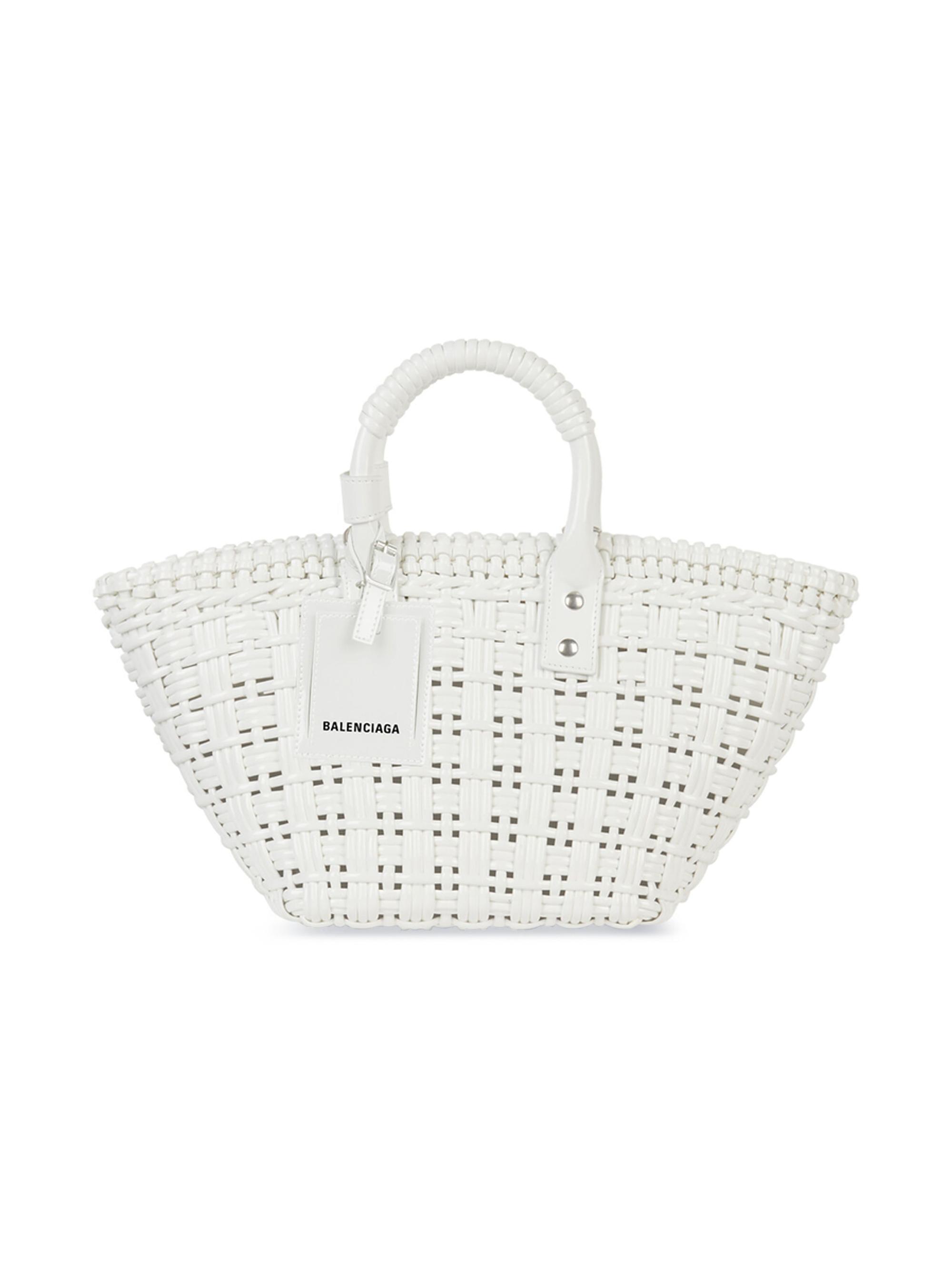 Balenciaga Women's Bistro XS Basket With Strap - Optic White