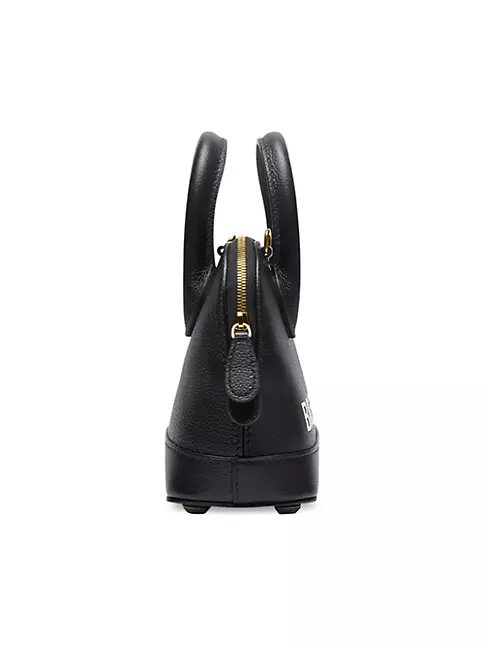 BALENCIAGA Small Leather Ville Top-Handle Bag in Black
