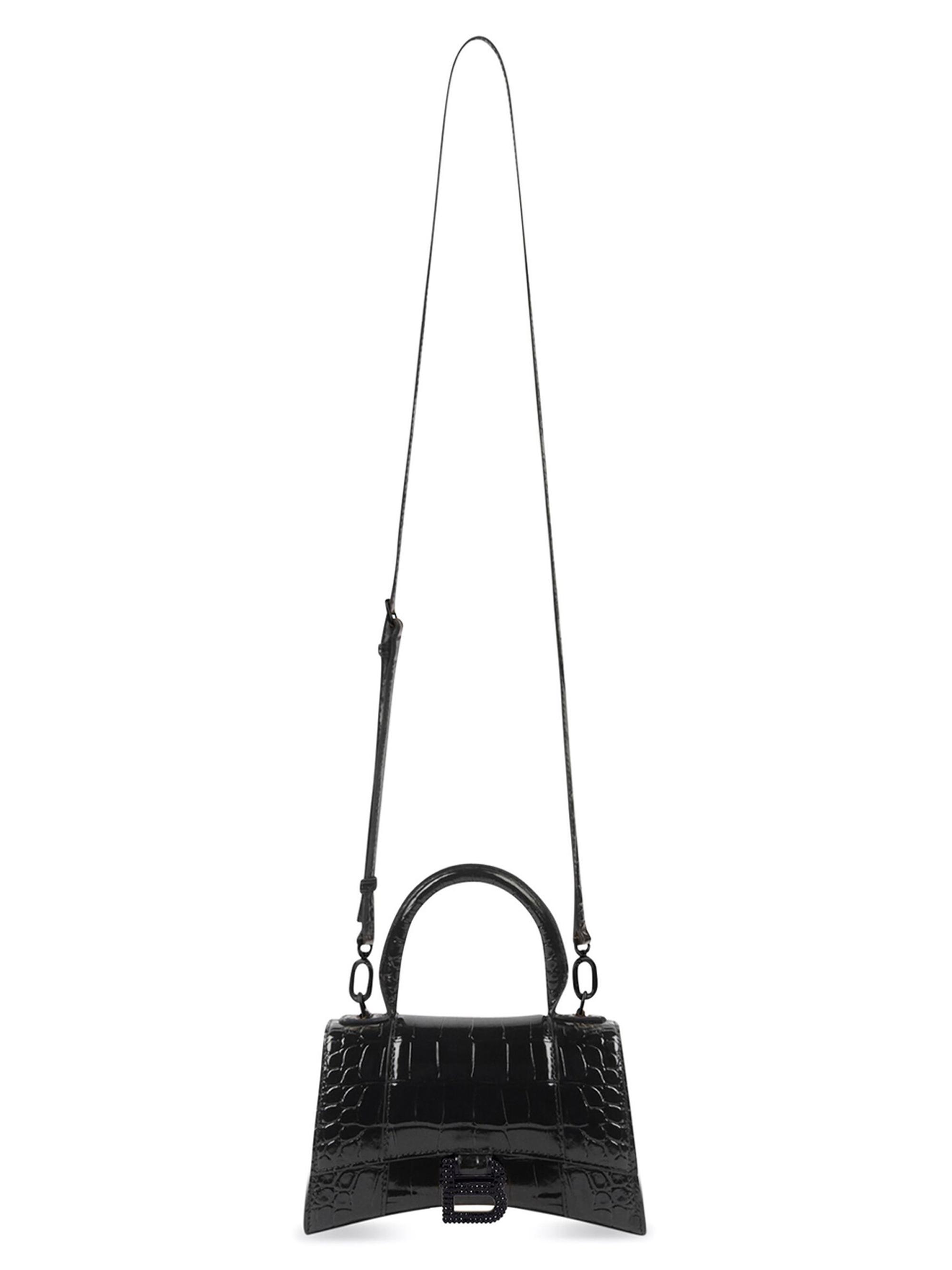 バッグ Balenciaga HOURGLASS S BAG IN CROCODILE Balenciaga Hourglass Small Croc-Embossed Bag | Neiman Marcus