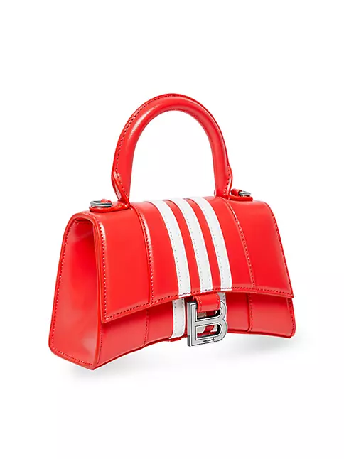 X Adidas Hourglass XS Leather Crossbody Bag in Red - Balenciaga