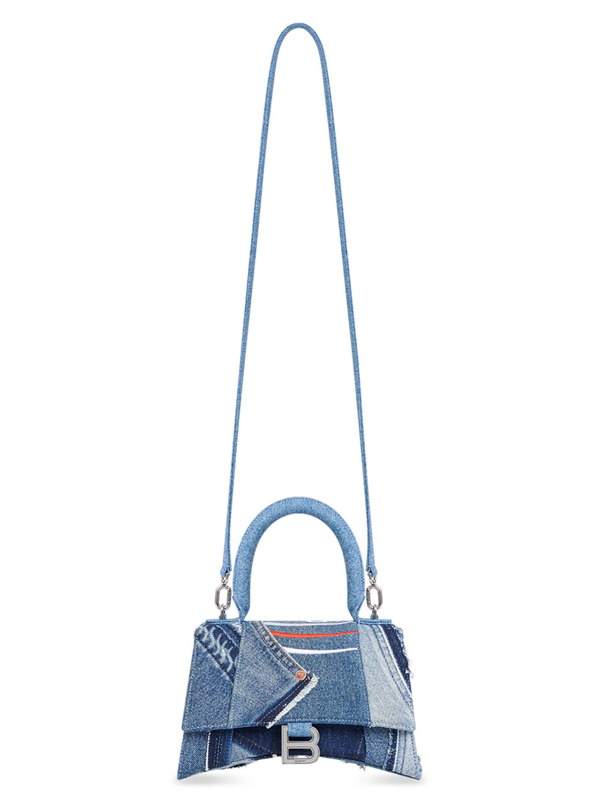 Balenciaga Hourglass Small Handbag In Denim | Saks Fifth Avenue