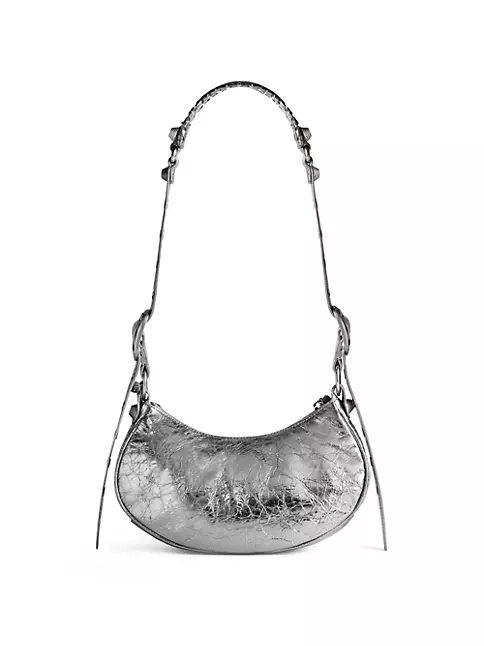 Shop Balenciaga Le Cagole XS Shoulder Bag Metallized