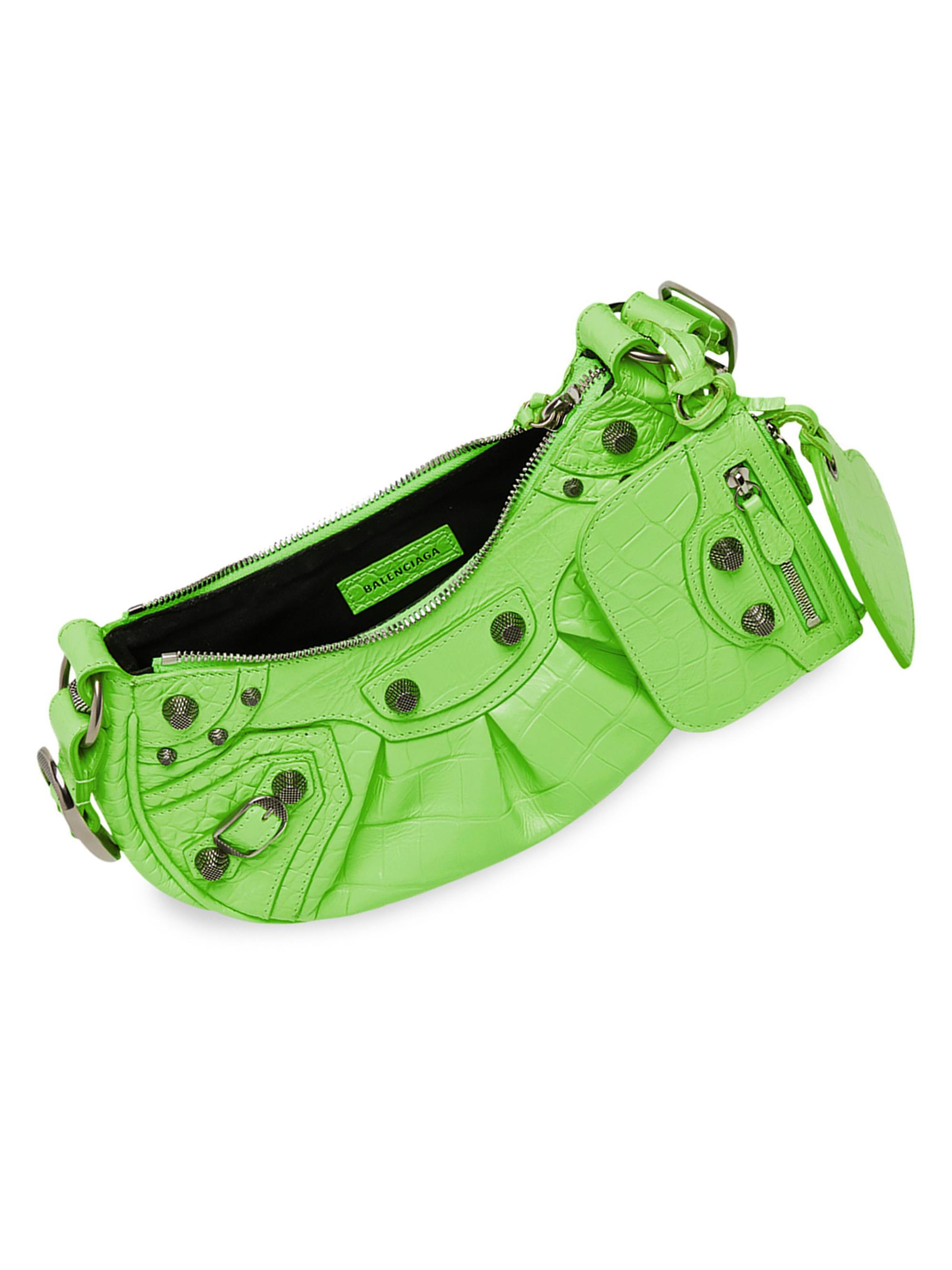 Balenciaga Le Cagole XS Shoulder Bag Crocodile Embossed | Saks