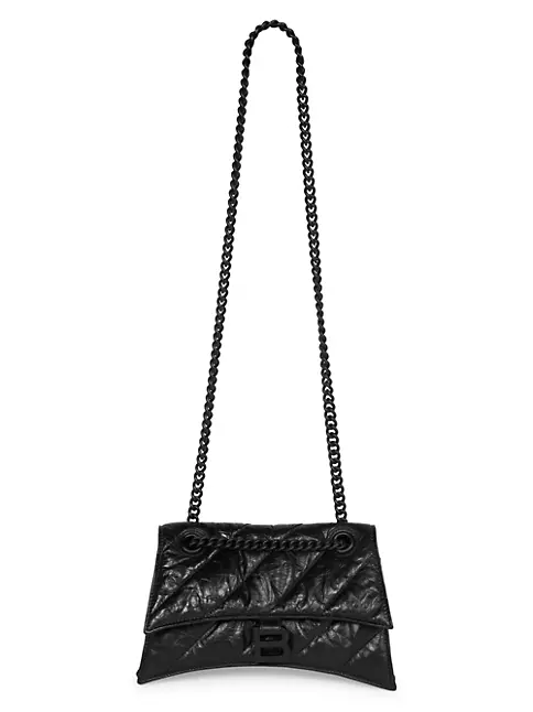 Balenciaga Crush Small Quilted Chain Shoulder Bag