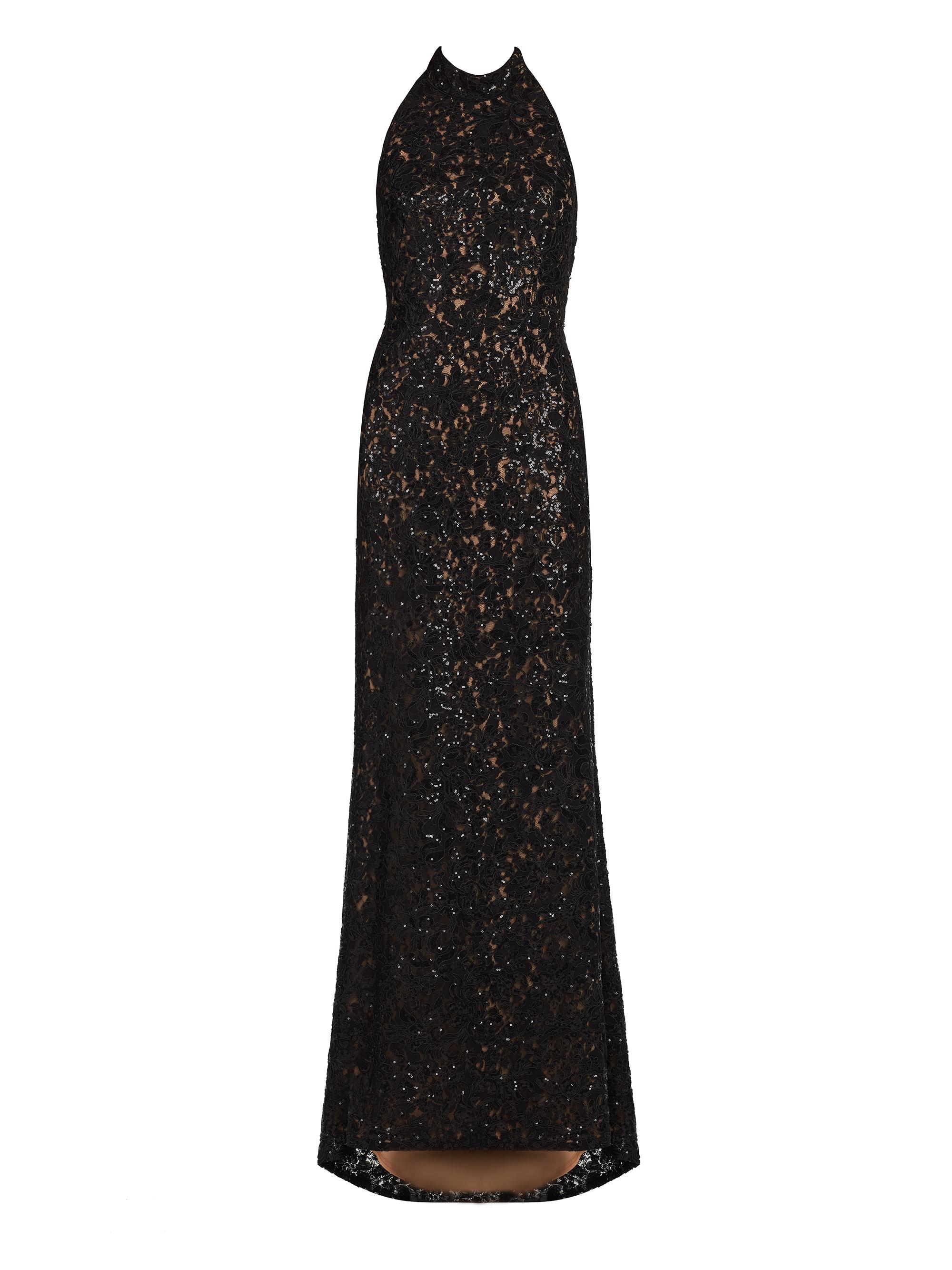 Tadashi Shoji Women's Sleeveless Lace Gown - Black