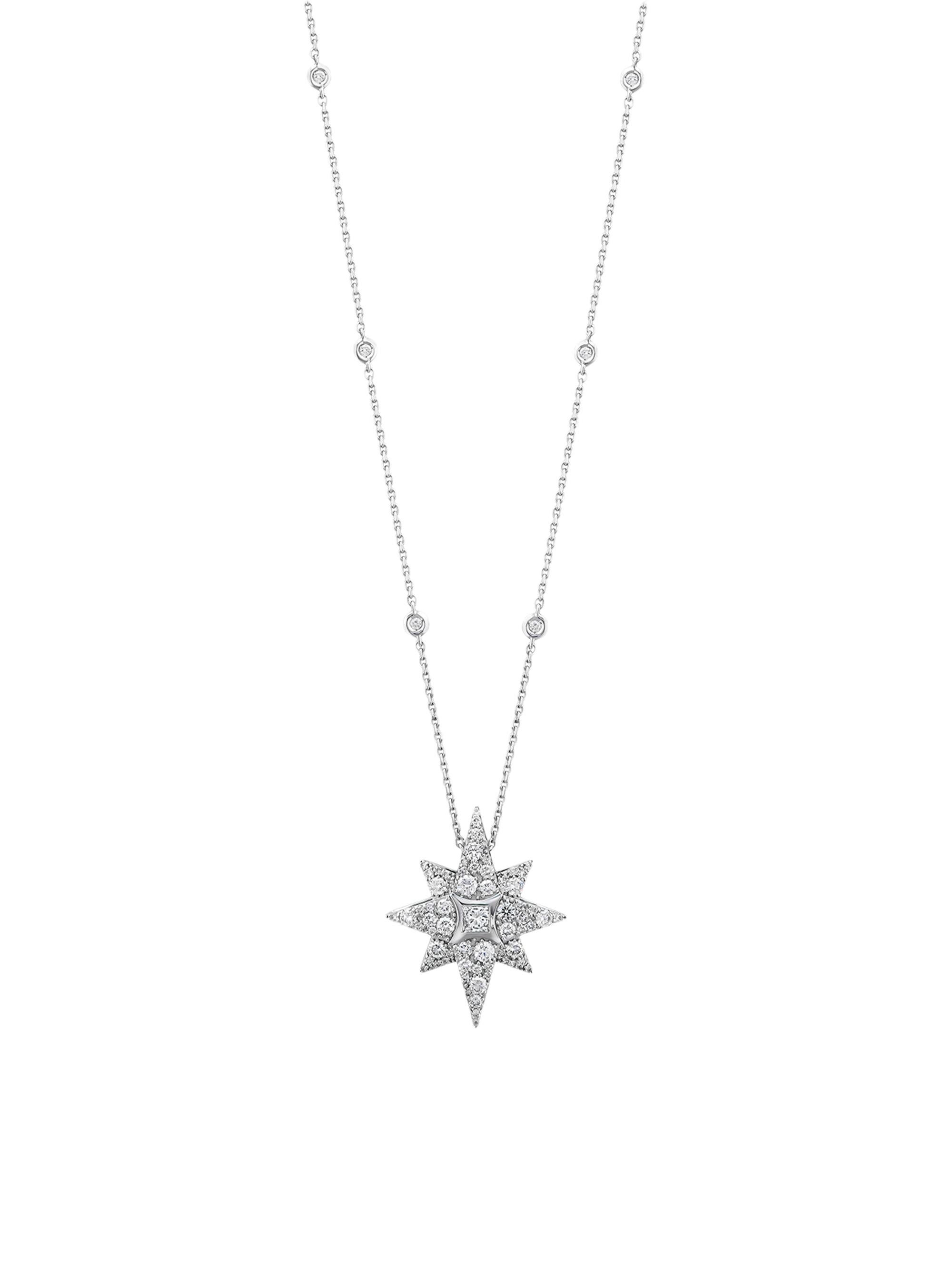 Bee Goddess Women's Star Light Venus 18K White Gold & 0.40 TCW Diamond Necklace - White Gold
