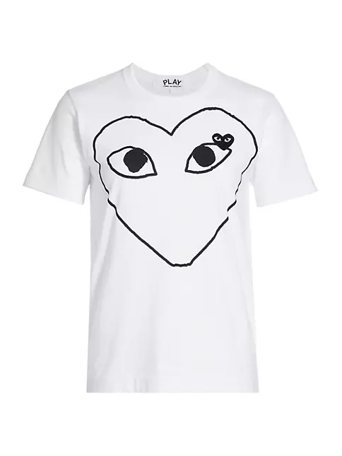 CDG Play Heart Eyes Logo Short-Sleeve T-Shirt