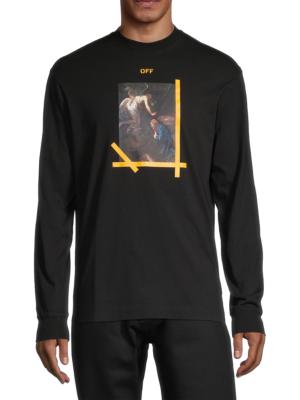 OFF-WHITE Arrow Caravaggio Ann Skate L/S Tee Black/Yellow