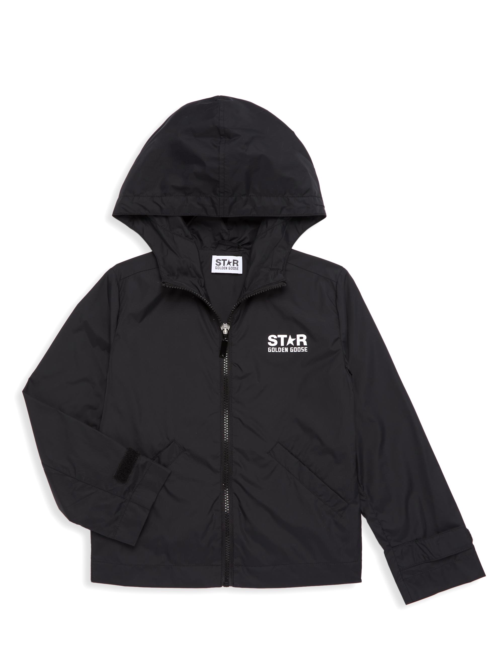 Golden Goose Little Boy's & Boy's Star Logo Windbreaker Jacket - Black White