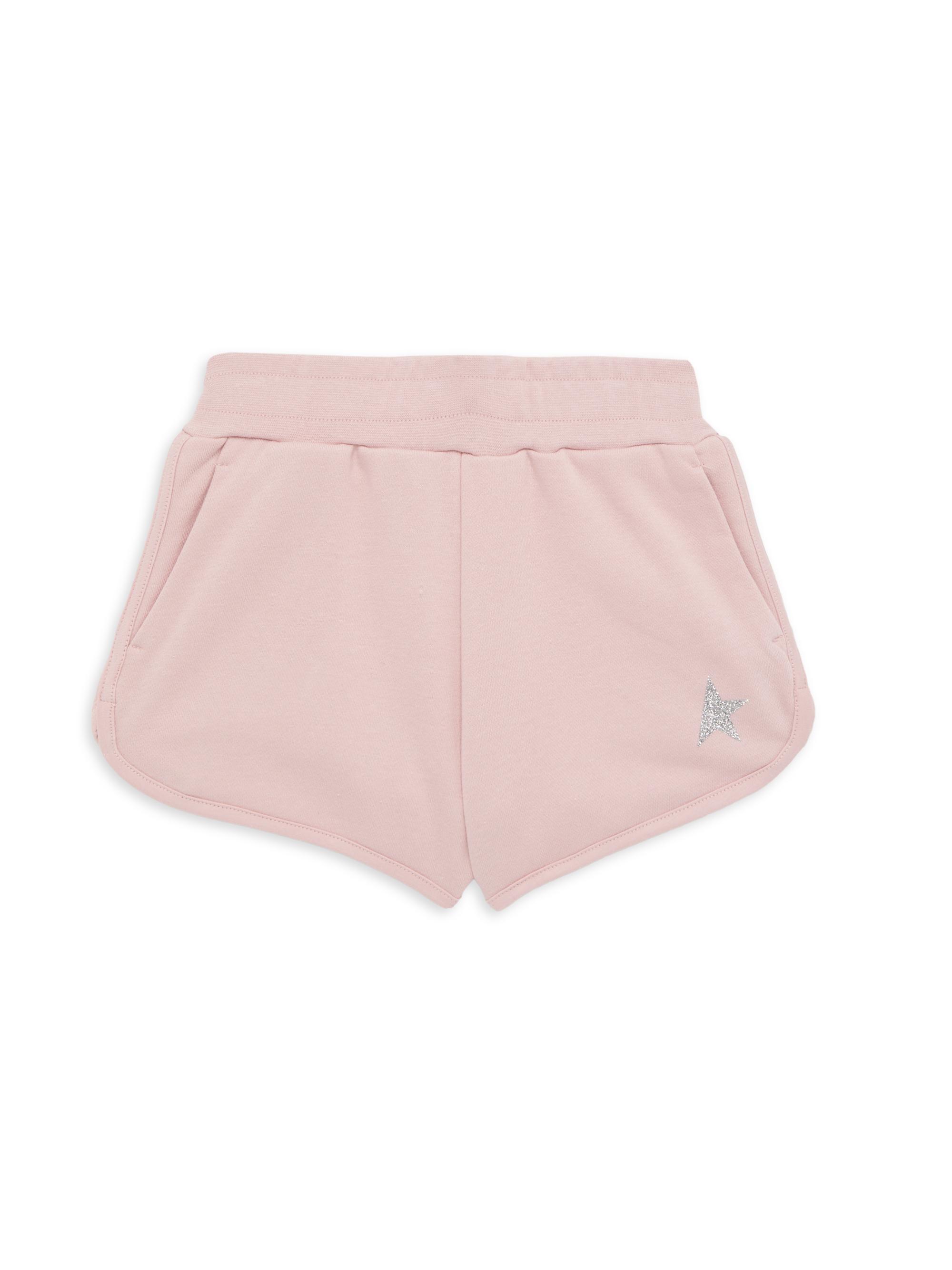 Golden Goose Little Girl's & Girl's Star Glitter Fleece Shorts - Pink Silver