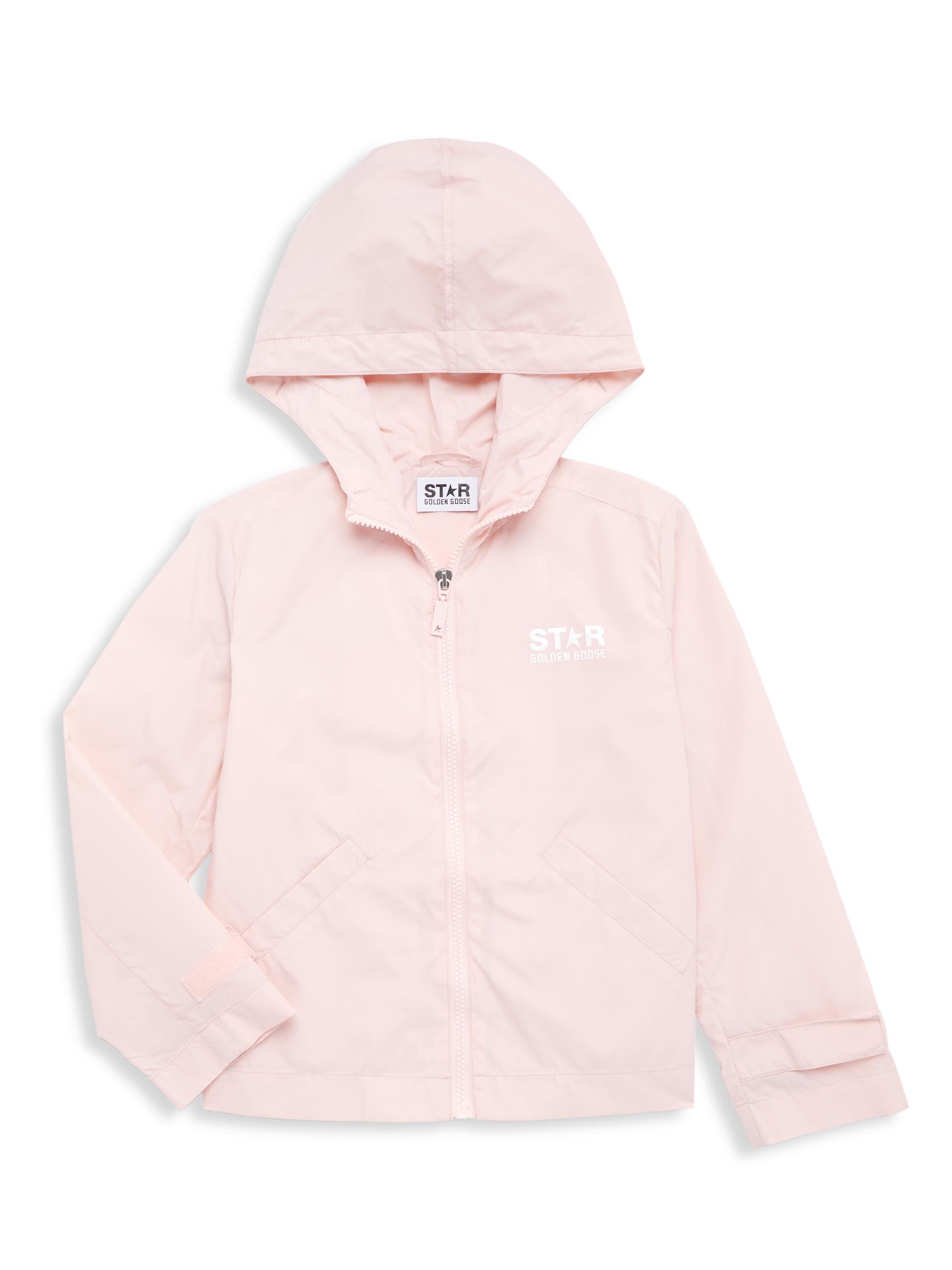 Golden Goose Little Girl's & Girl's Star Logo Windbreaker Jacket - Pink White