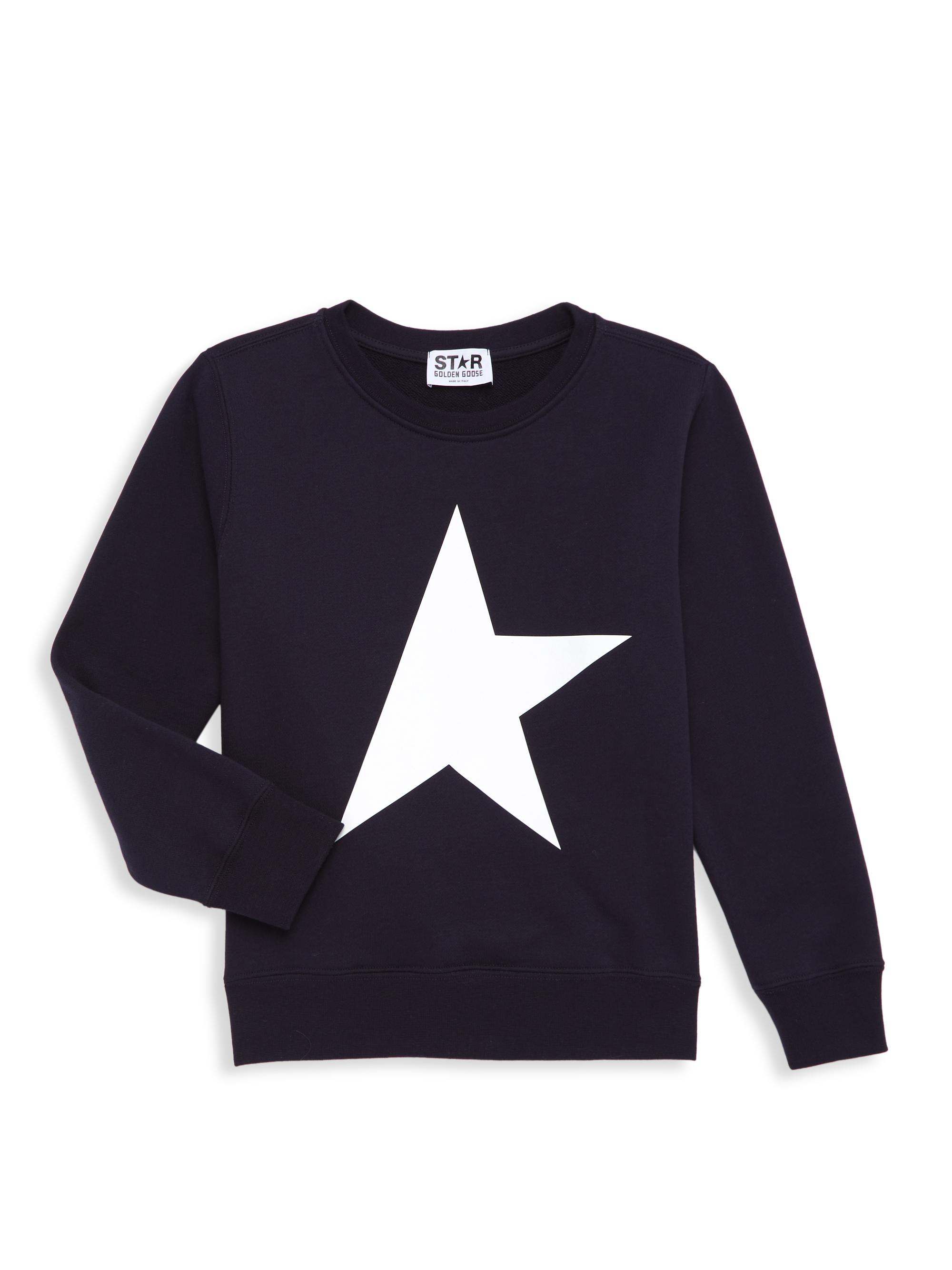 Golden Goose Little Boy's & Boy's Star Graphic Crewneck Sweatshirt - Dark Blue