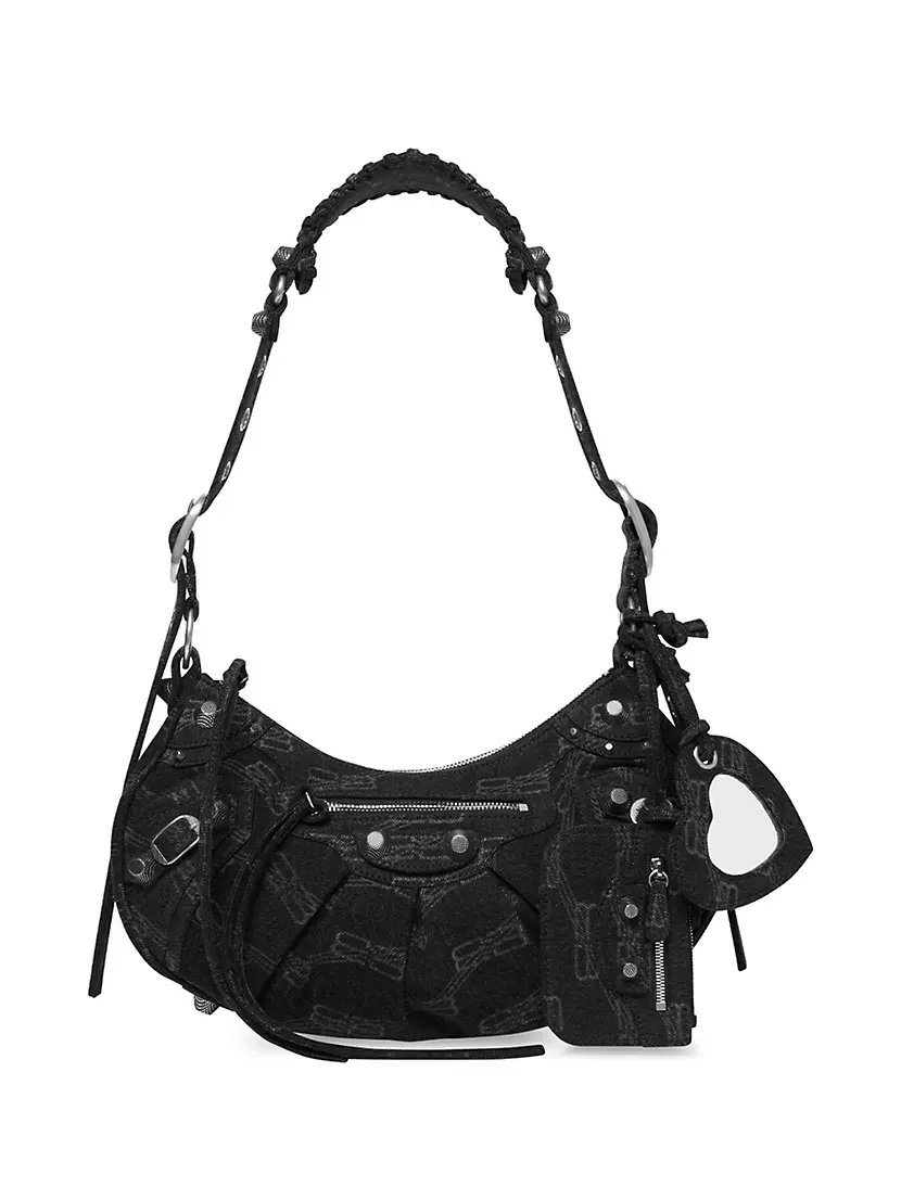 Women's Le Cagole Mini Bag With Chain Bb Monogram Bleached Denim