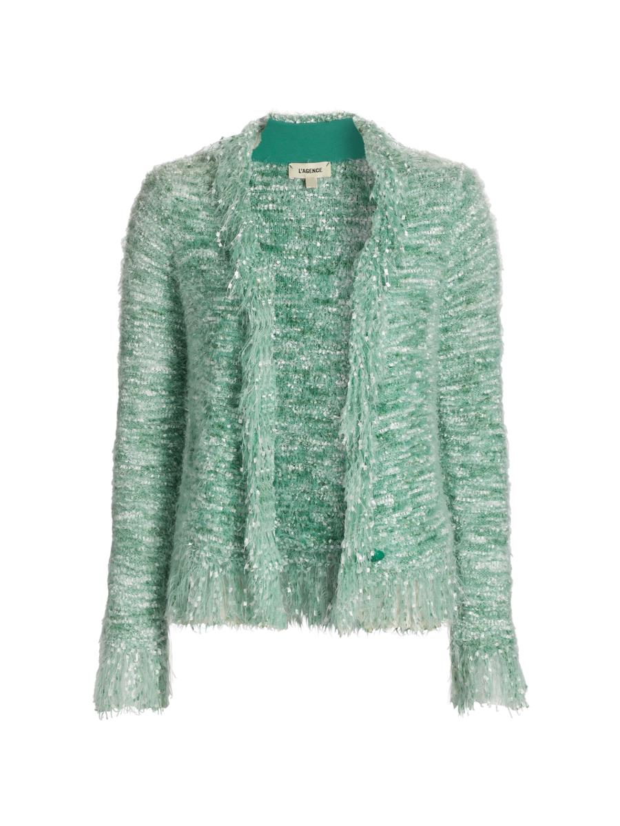 【送料&関税込】Versace Fringe Trim Woven Cardigan fc1734b0a202b8c9481895cebe56e2