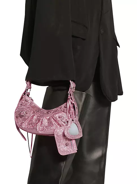 Christian Dior Pink Monogram Rhinestone 1 Crossbody Bag