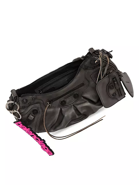 Balenciaga Unisex Mini Shopping Bag Keyring in Black