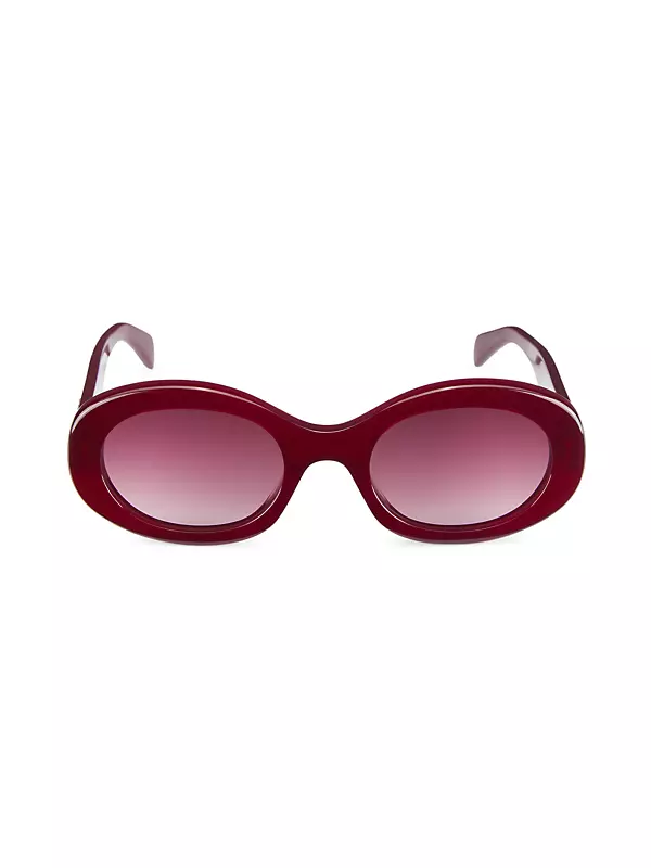 CELINE Triomphe 52MM Oval Sunglasses in 2023