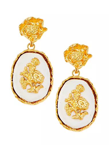 Manouche Strada 24K-Gold-Plated & Stoneware Drop Earrings