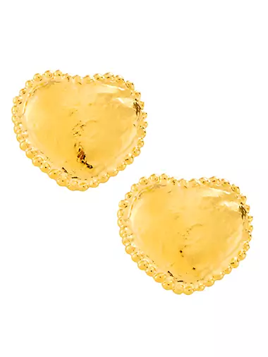 Manouche Cetica 24K-Gold-Plated Heart Earrings