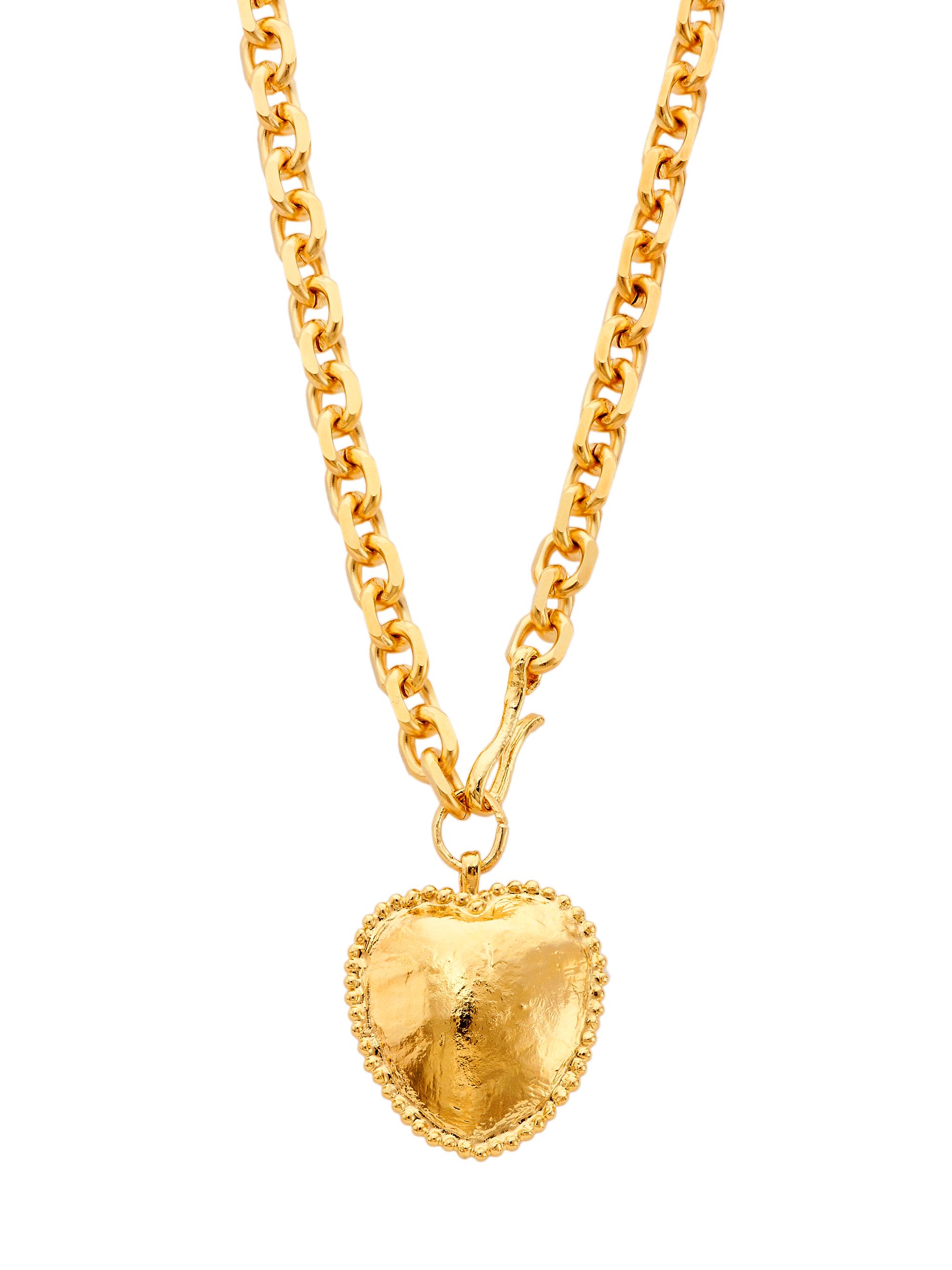 Elise Tsikis Women's Manouche Madonne 14K-Gold-Plated Heart Pendant Necklace - Gold