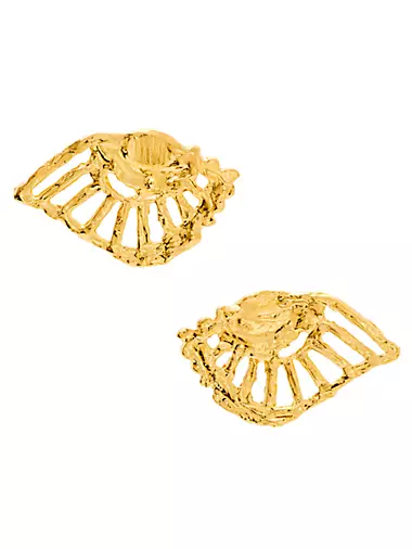 Manouche Agliana 24K Gold-Plated Stud Earrings