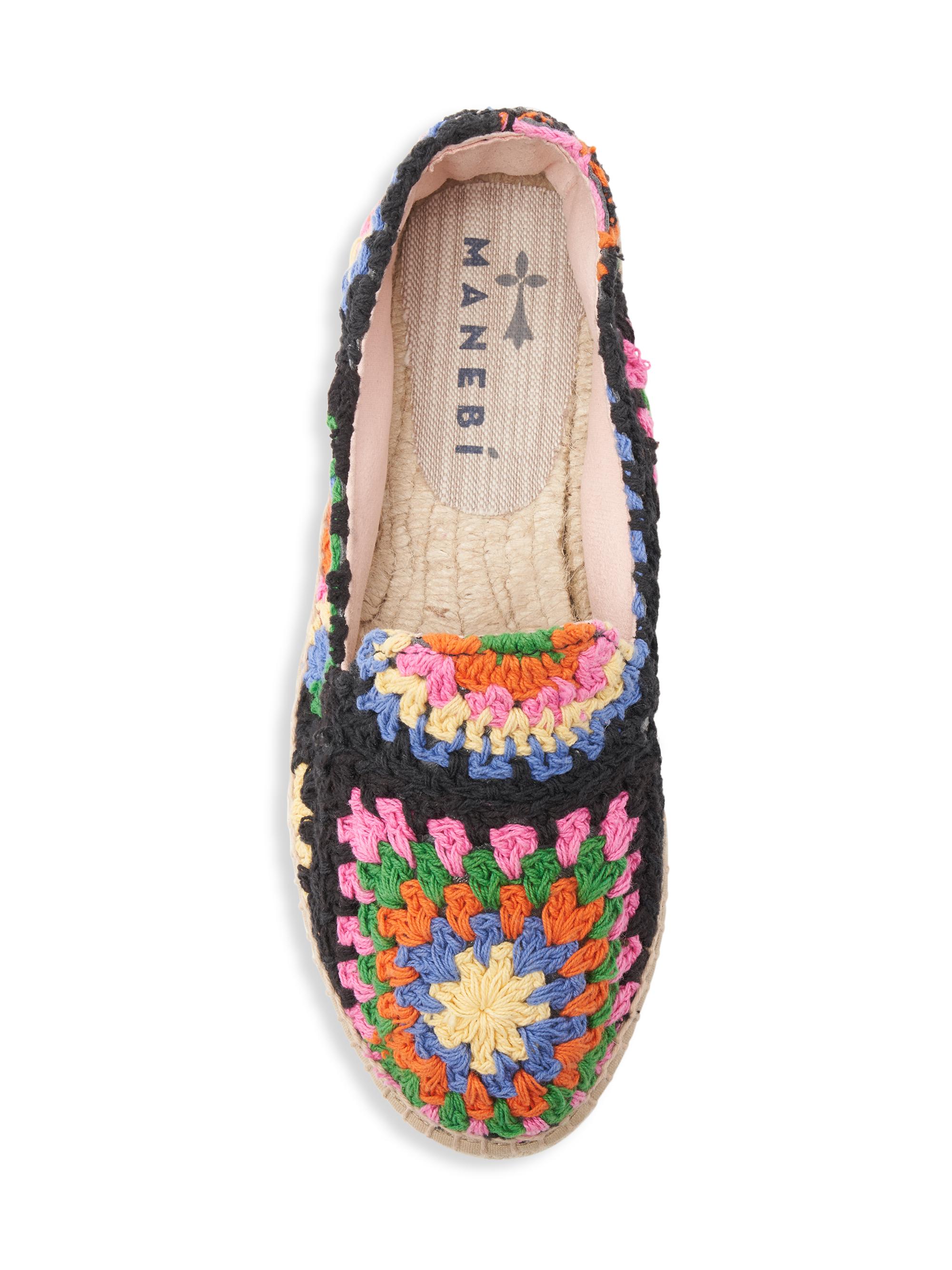 Manebí Crochet Granny Square Double-Sole Espadrilles | Saks Fifth