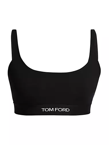 Leather bra top in black - Tom Ford