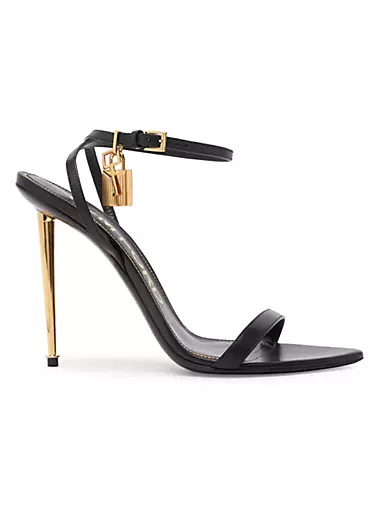 Padlock 105 Leather Point-Toe Ankle-Strap Sandals