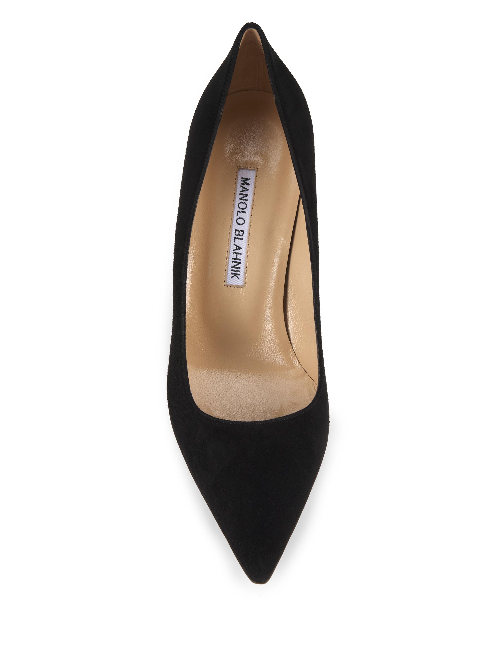 Manolo Blahnik BB 70MM Suede Point Toe Pumps | Saks Fifth Avenue