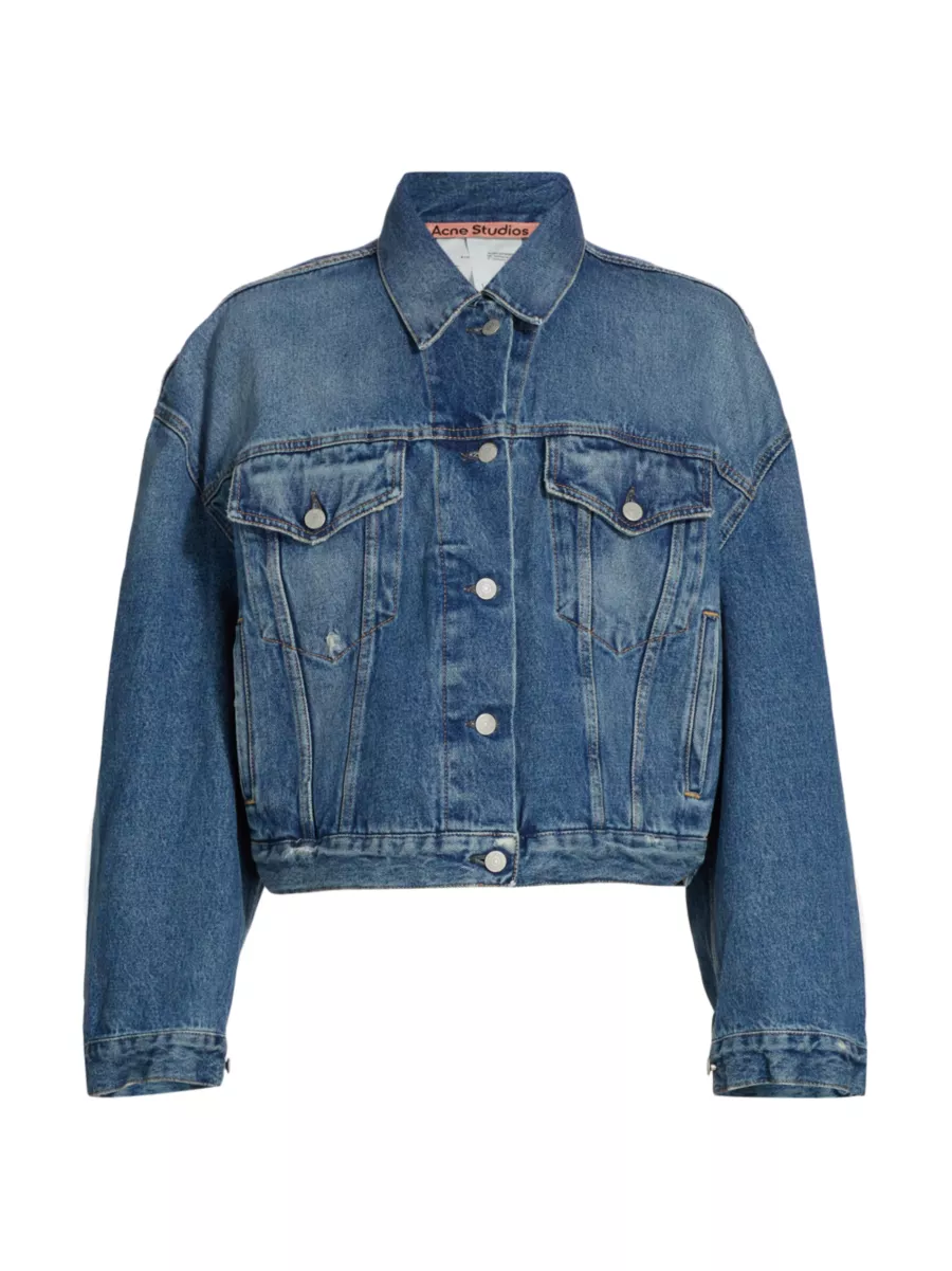 Shop Acne Studios Morris Cropped Denim Jacket | Saks Fifth