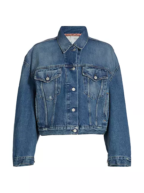 Shop Acne Studios Morris Cropped Denim Jacket | Saks Fifth Avenue