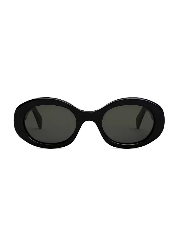 Chanel Oval Sunglasses Acetate & Imitation Pearls Black/White