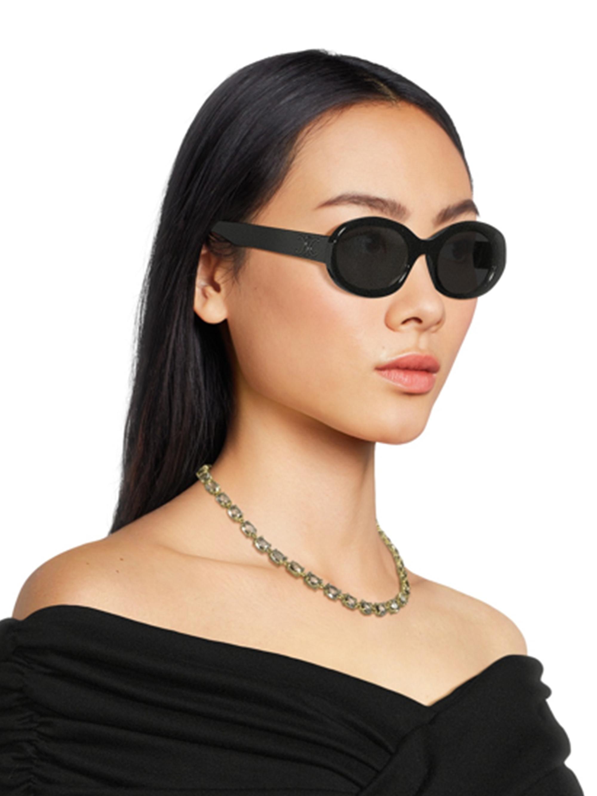 CELINE Triomphe 52MM Oval Sunglasses | Saks Fifth Avenue