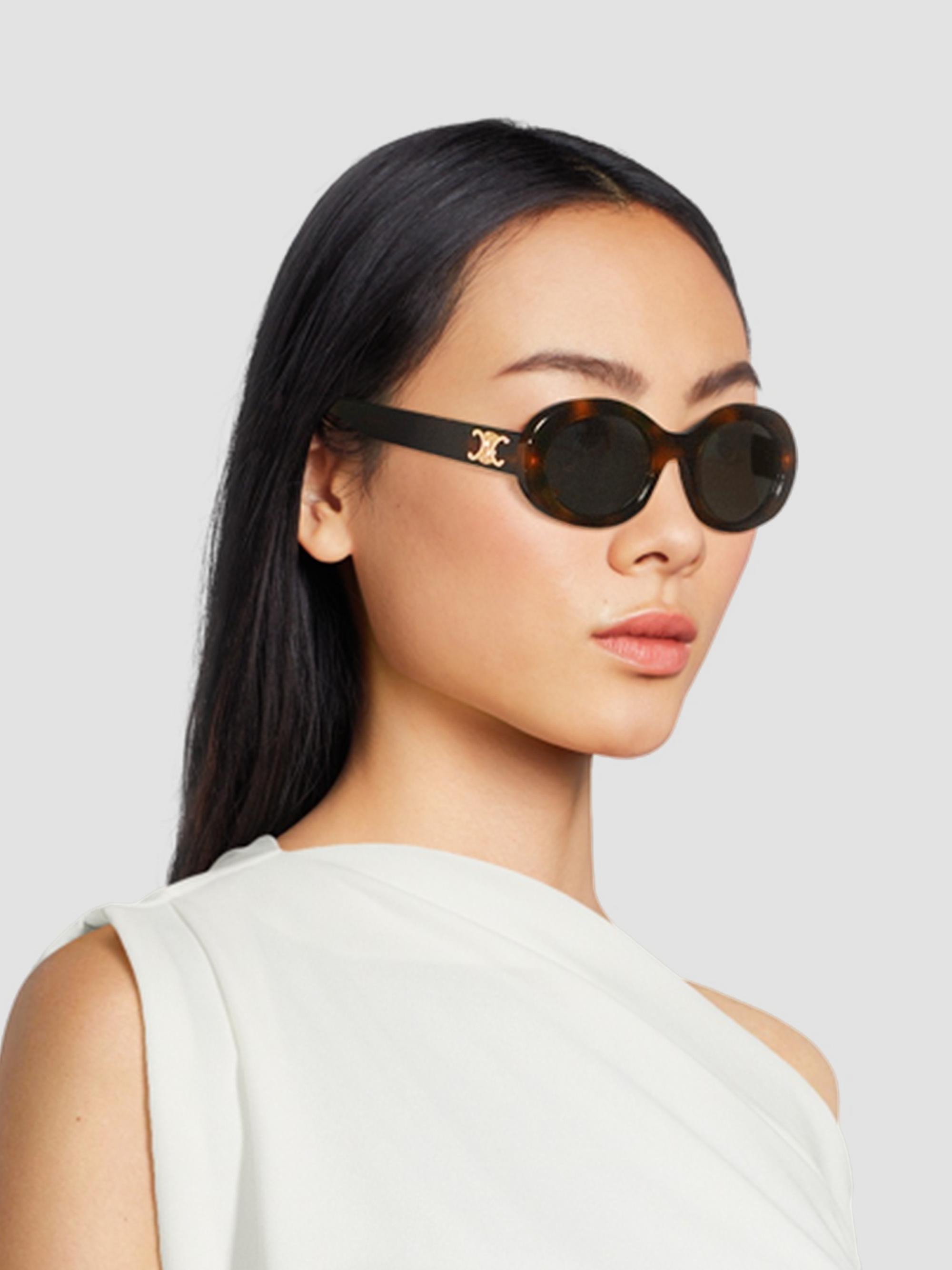 CELINE Triomphe 52MM Oval Sunglasses | Saks Fifth Avenue