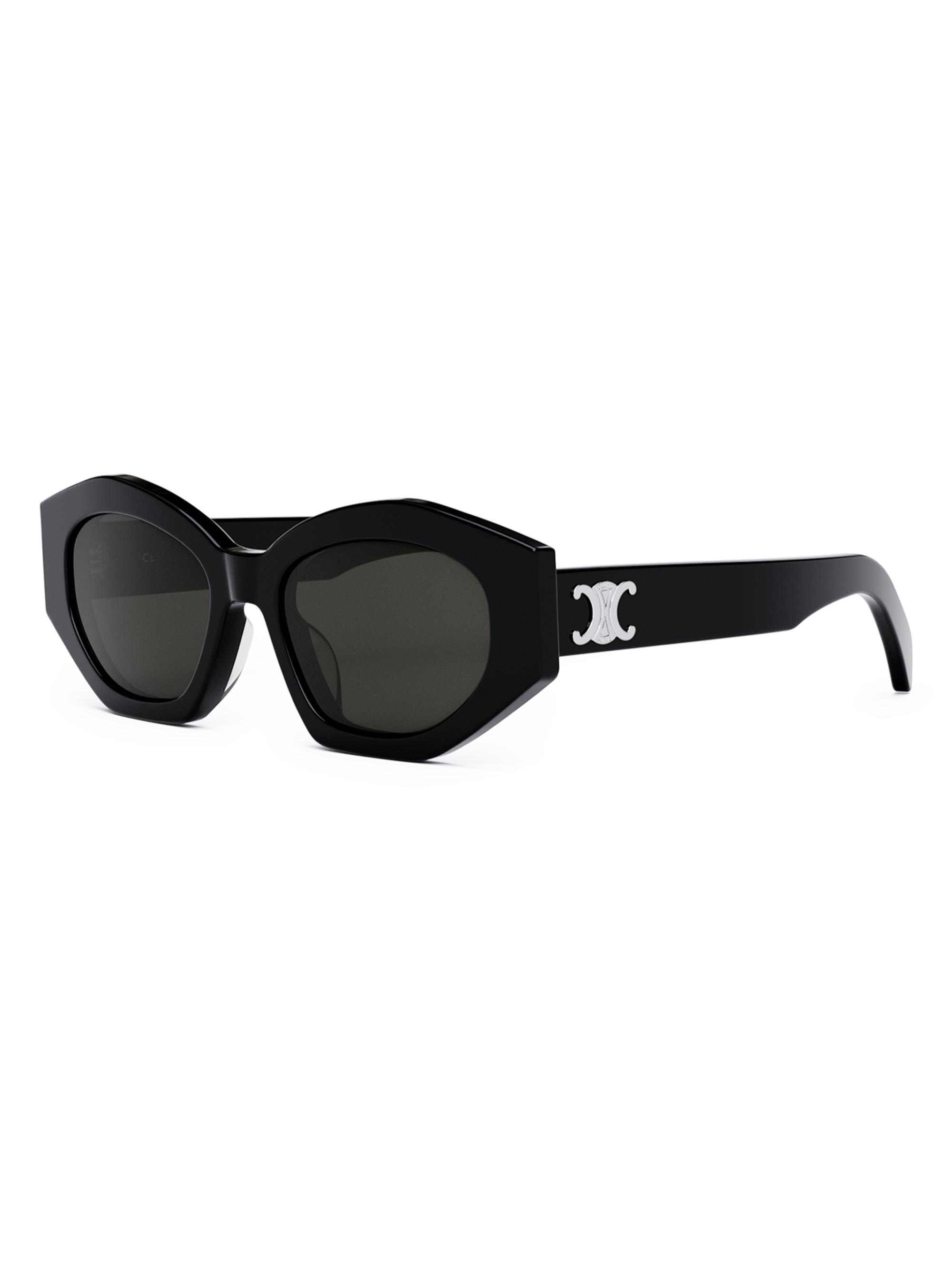 Celine CL40197U Women's Cat's Eye Sunglasses, Black/Grey at John Lewis u0026  Partners