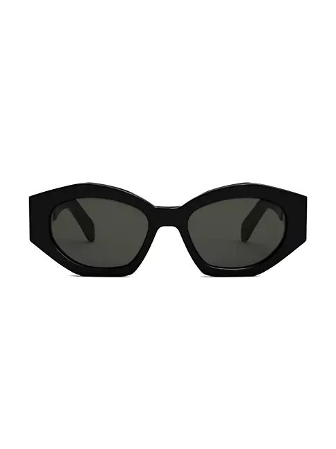 Vintage Gold Stud Black Cat-Eye Sunglasses