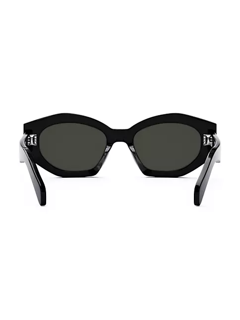 Triomphe Celine Sunglasses Shiny Black|Smoke / 55-19-145 mm