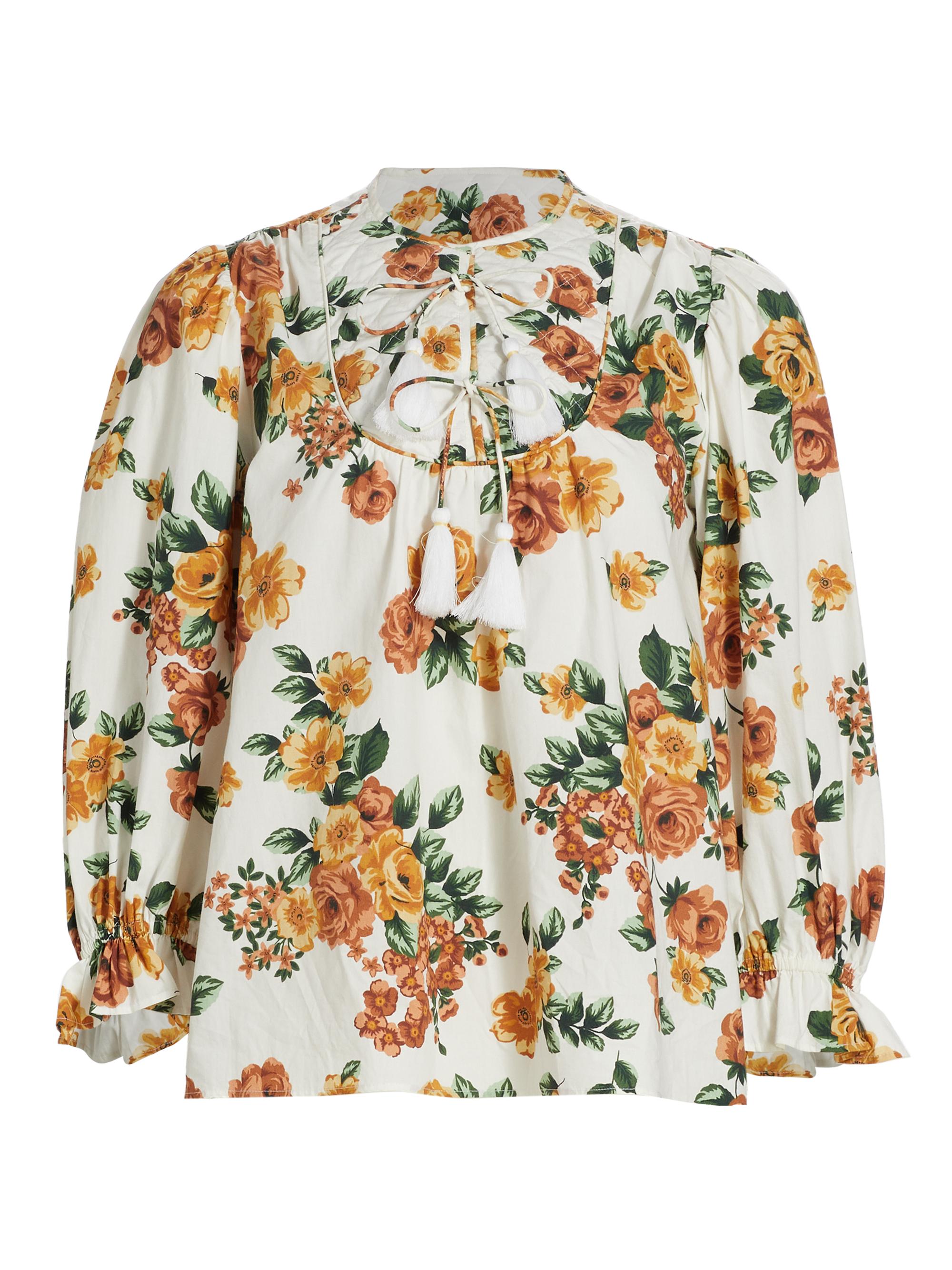 Milly Women's Guilia Floral Blouse - Antique Rose Floral